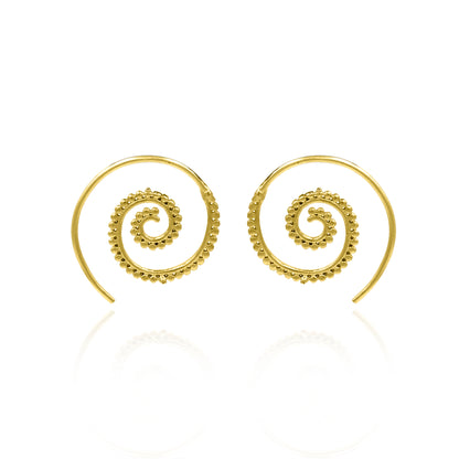 Nuggets On Spiral Hoop Earrings