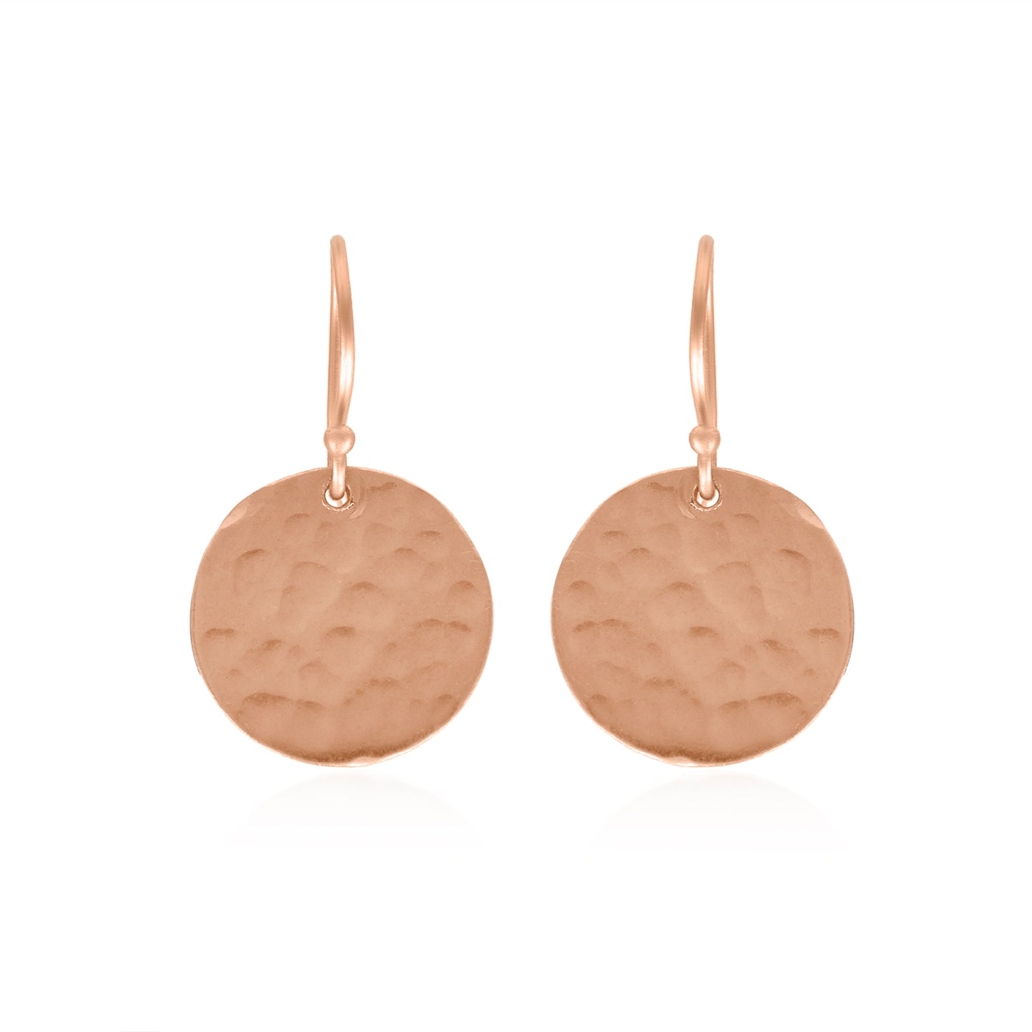 Textured Disc Drop Hook Earrings