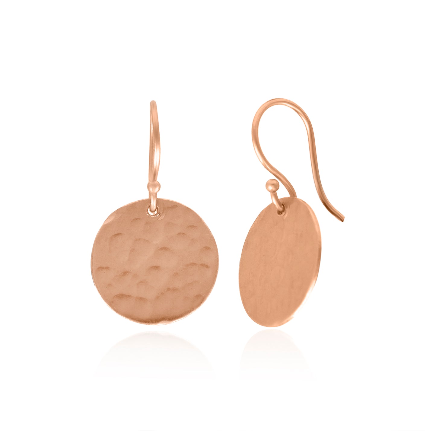 Textured Disc Drop Hook Earrings