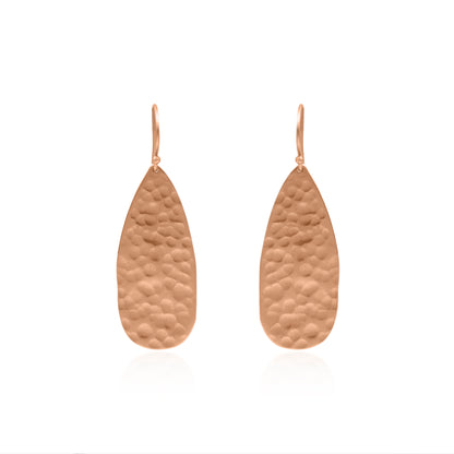 Textured Pear Drop Hook Earrings