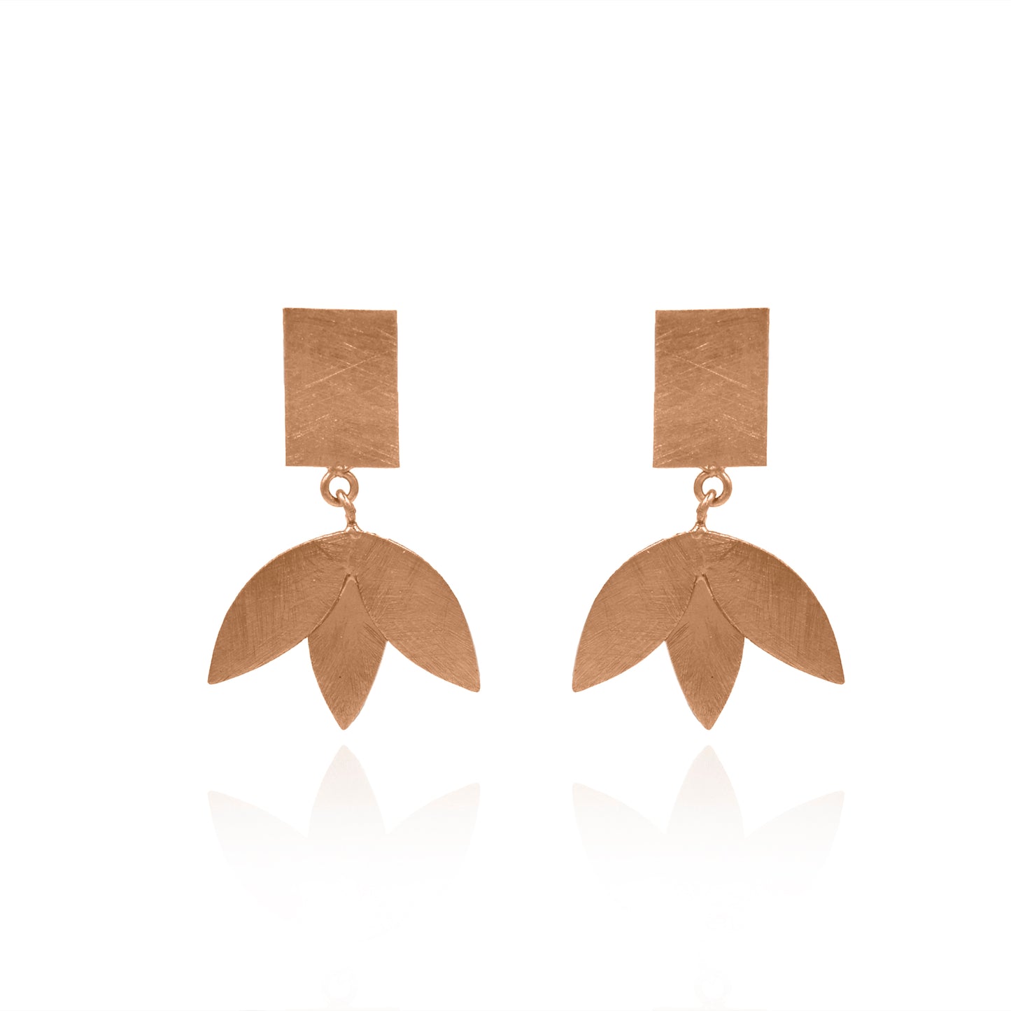 Glory Leaf Drop Stud Earrings