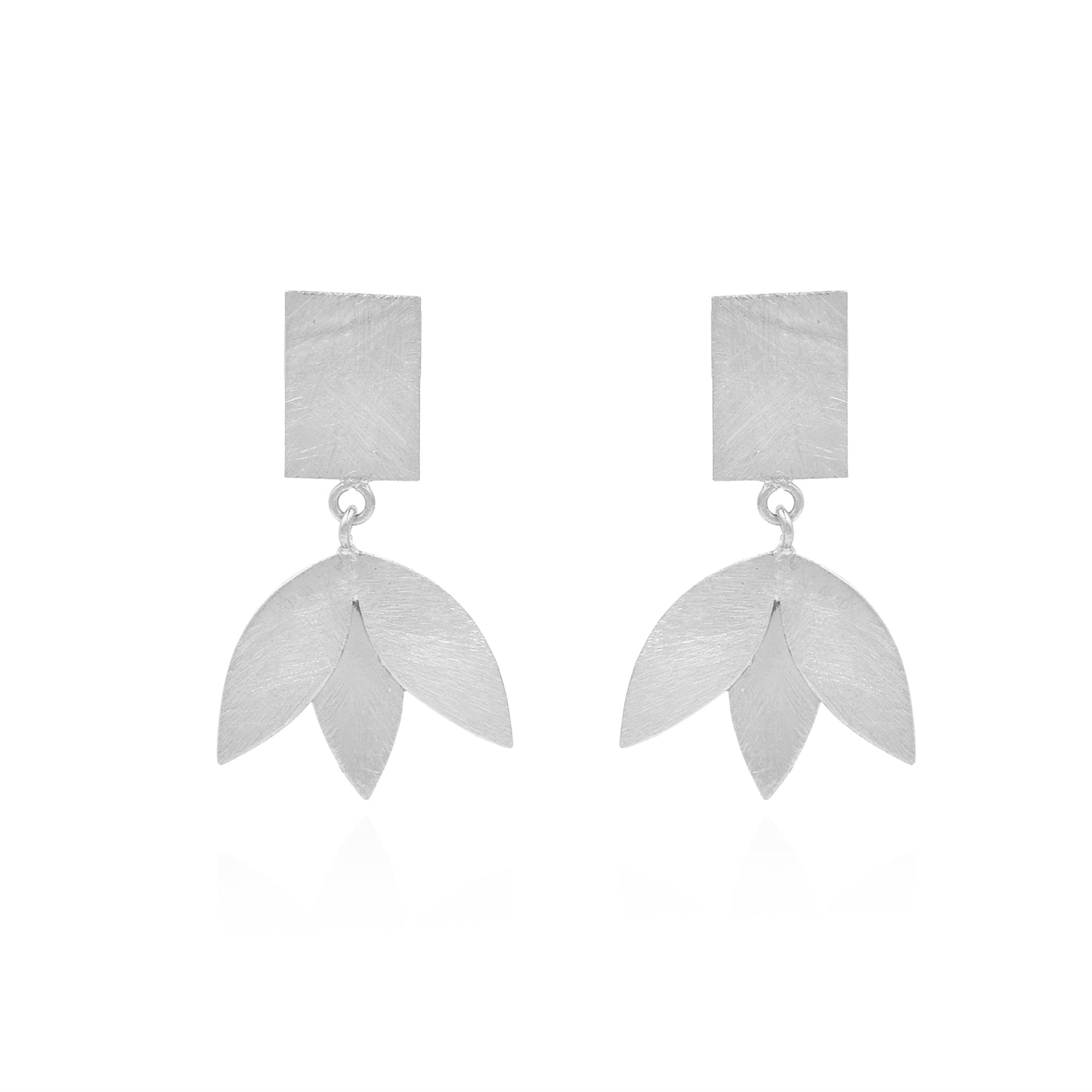 Glory Leaf Drop Stud Earrings