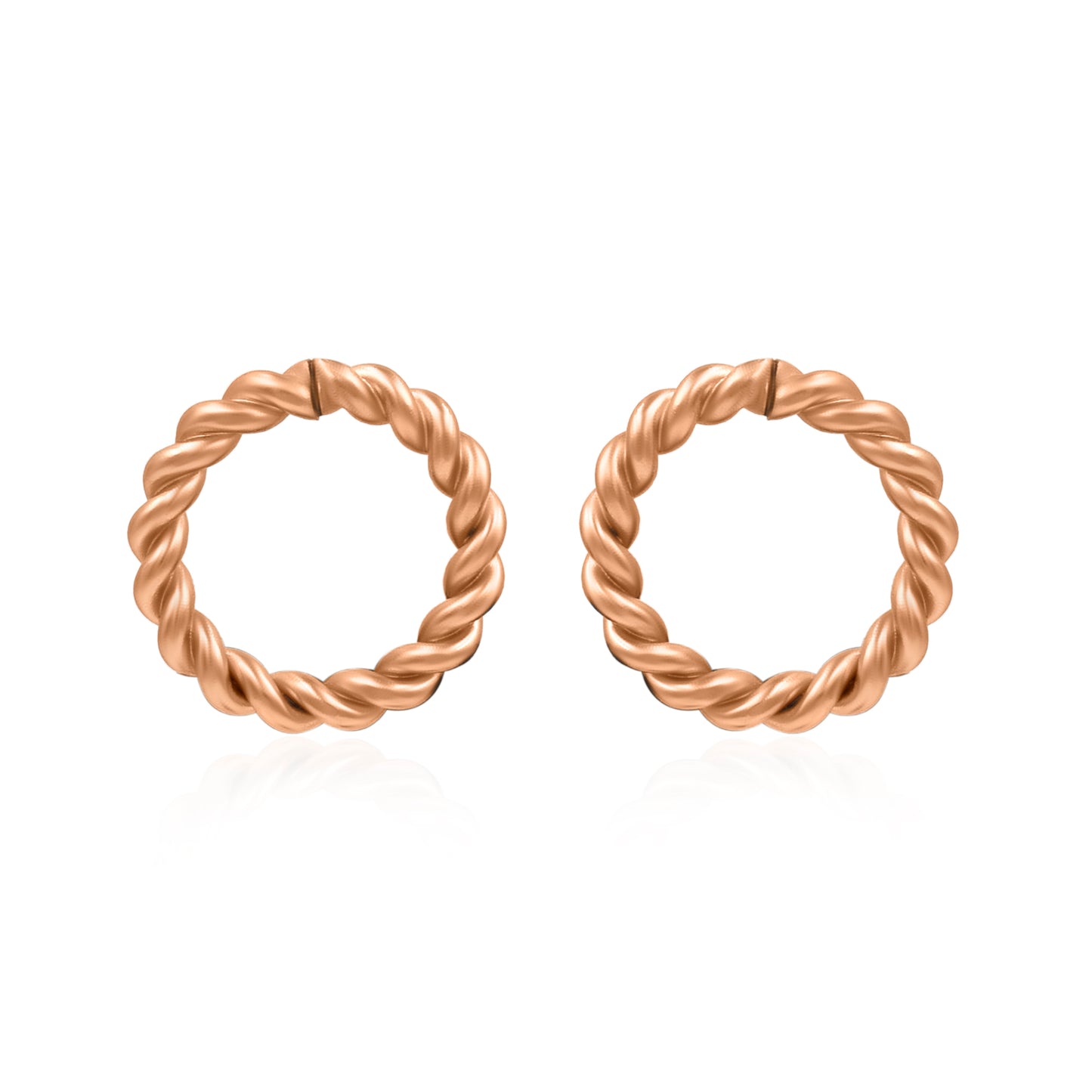 Twisted Ring Of Rope Stud Earrings