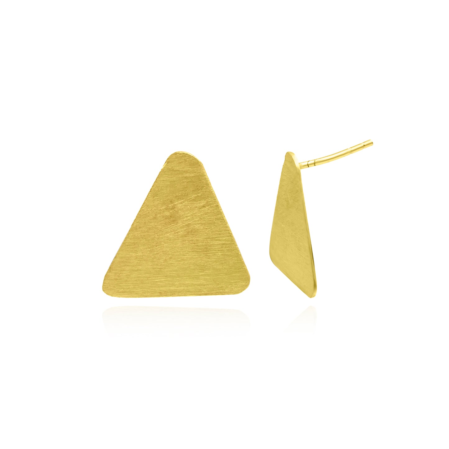 Textured Triangle Stud Earrings