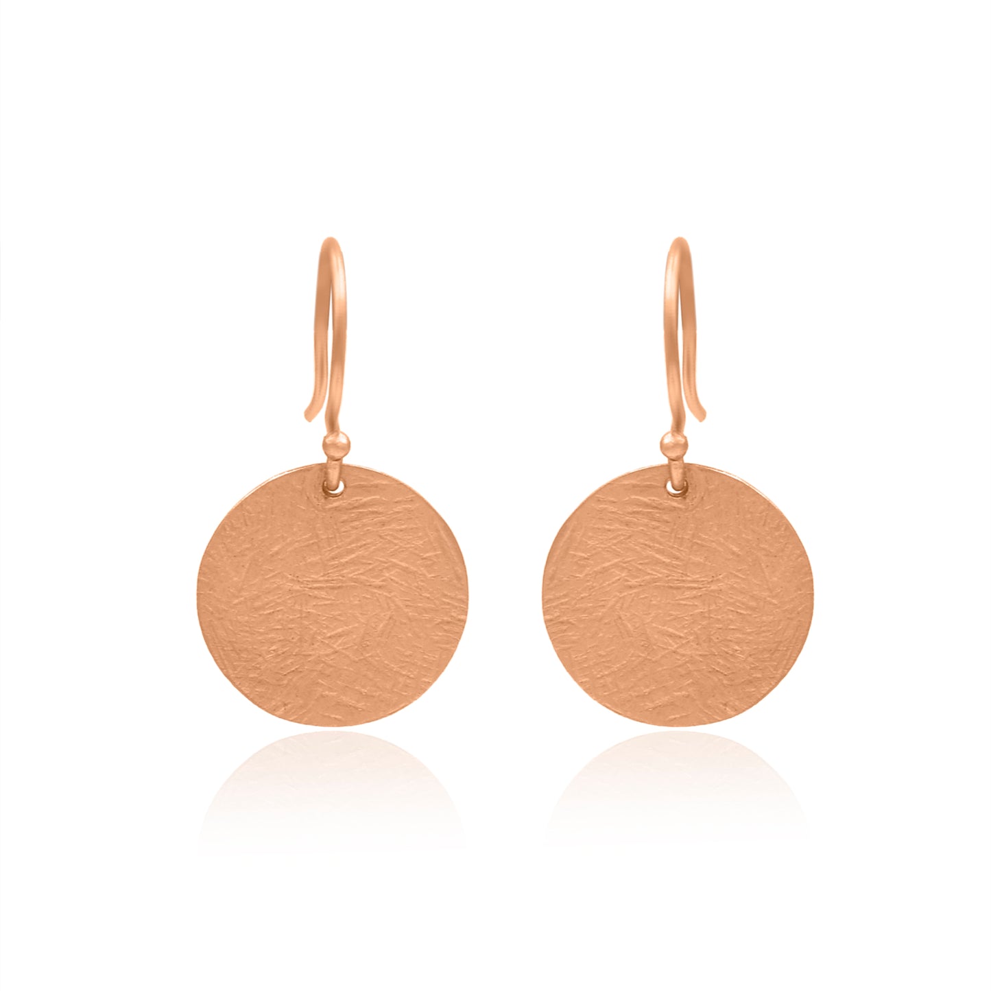 Round Disc Hook Earrings