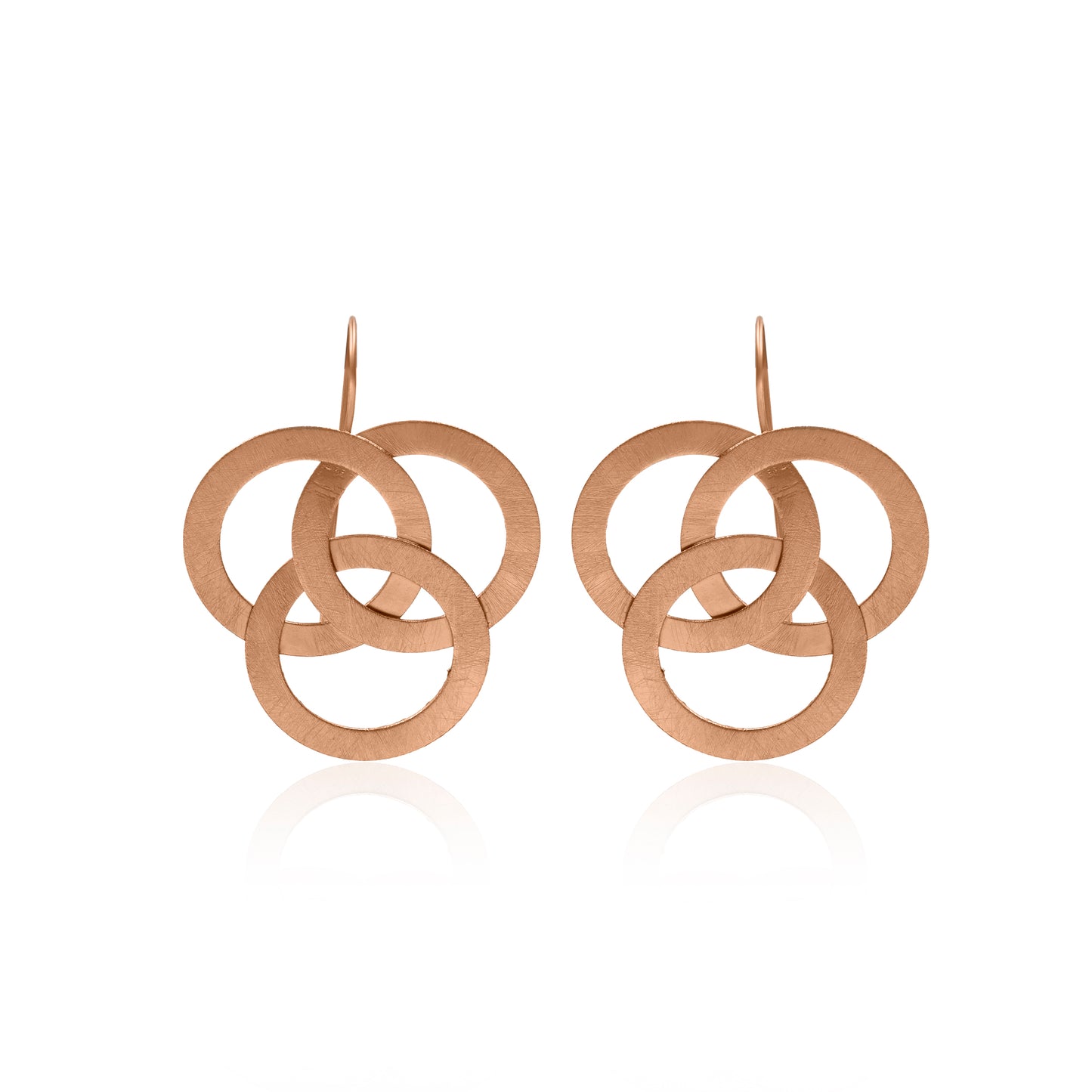 Overlapping Circles Hook Earrings