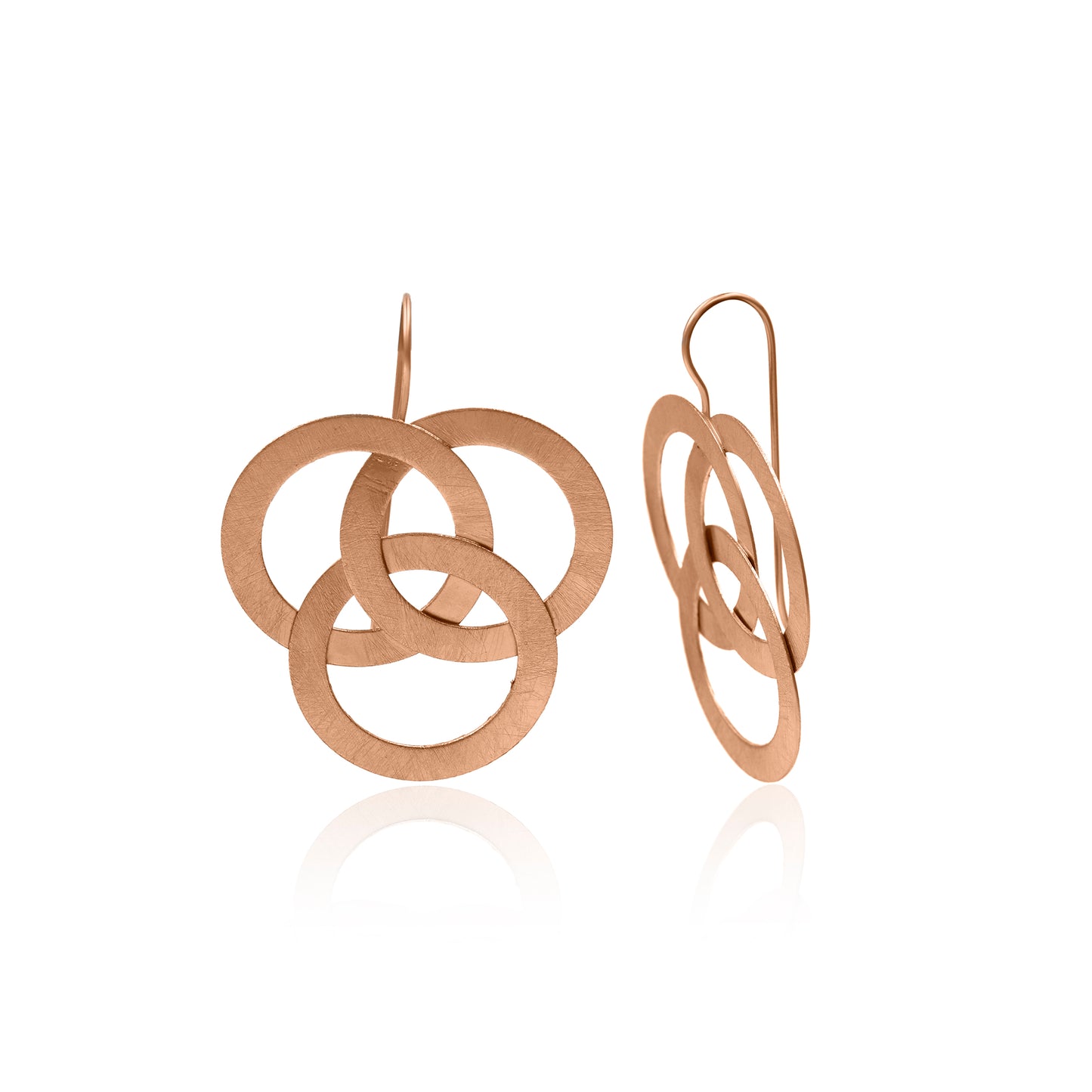 Overlapping Circles Hook Earrings