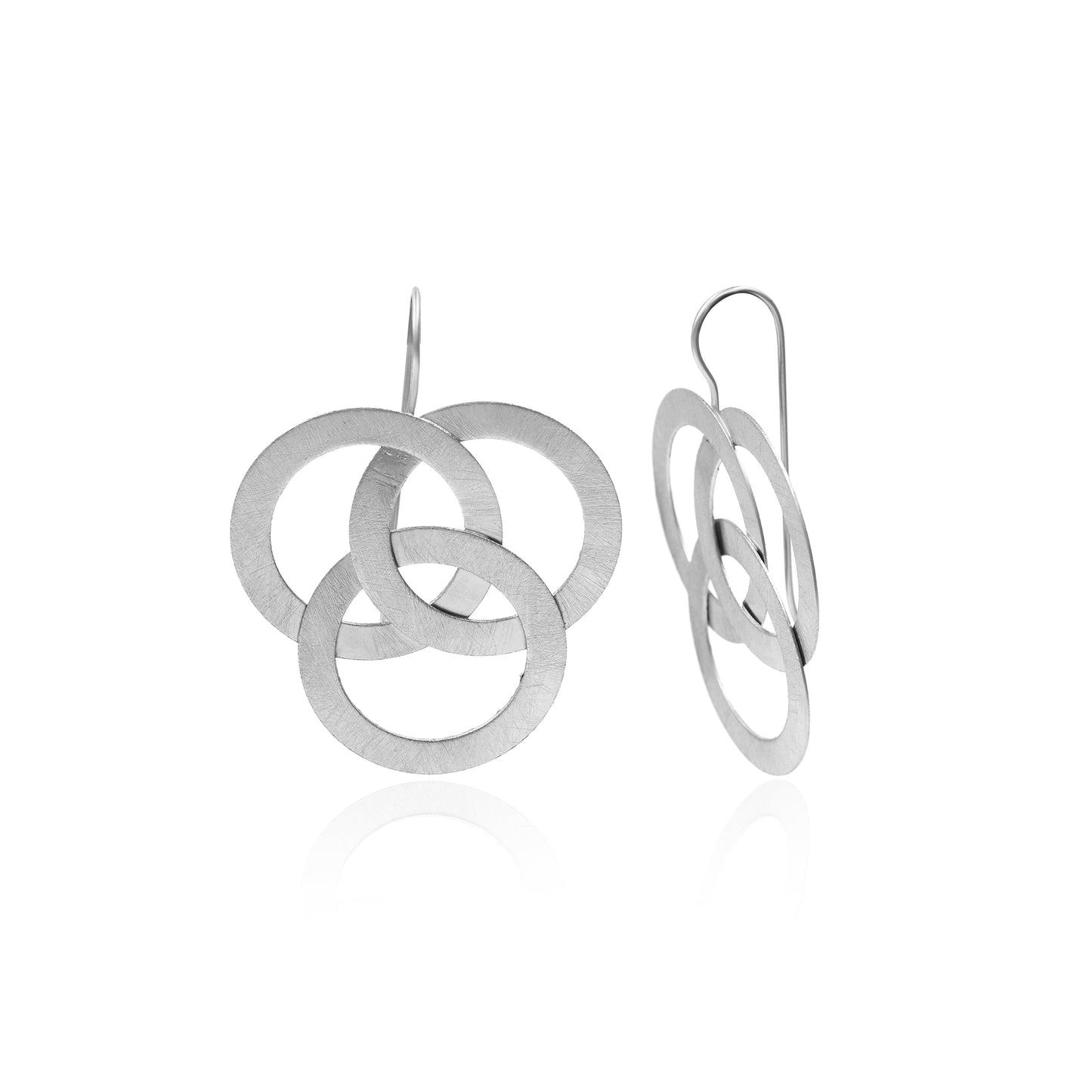 Overlapping Circles Hook Earrings