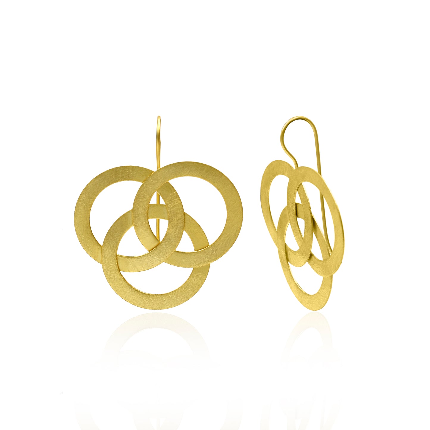 Overlapping Circles Hook Earrings