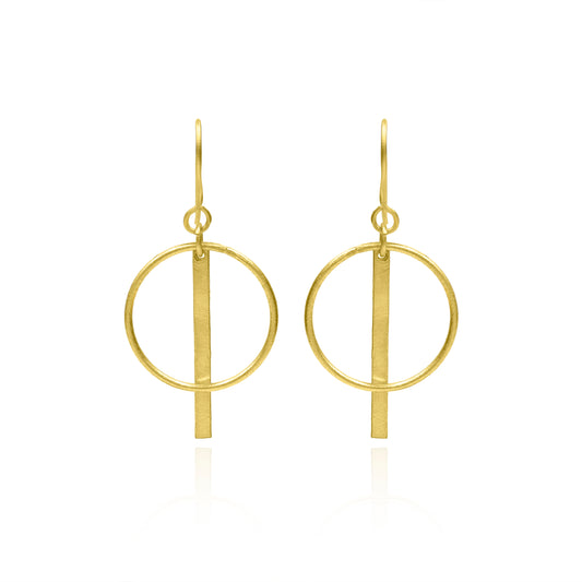 Stick In The Circle Hook Earrings