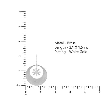 Wrapped In Circle Floral Hook Earrings