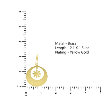 Wrapped In Circle Floral Hook Earrings