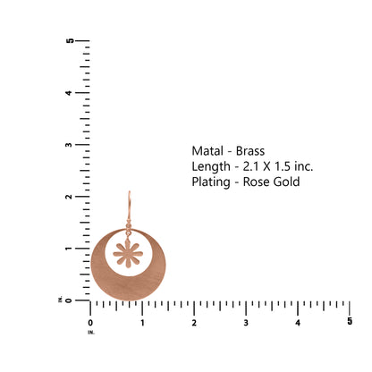 Wrapped In Circle Floral Hook Earrings