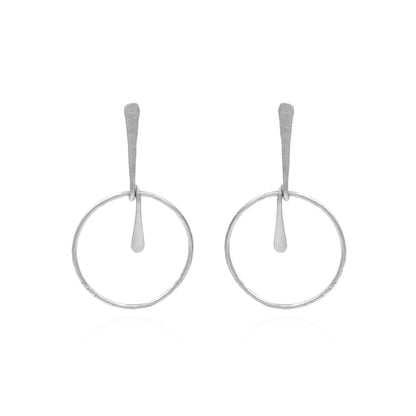 Pendulum In The Clock Stud Earrings