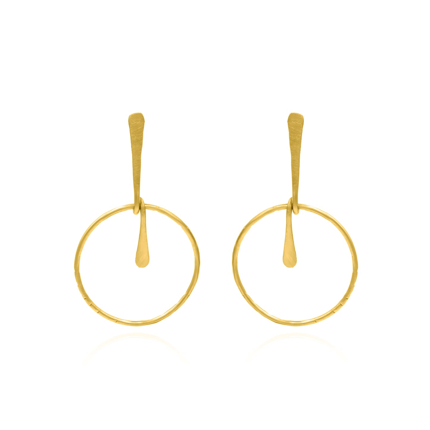 Pendulum In The Clock Stud Earrings