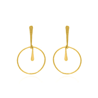 Pendulum In The Clock Stud Earrings