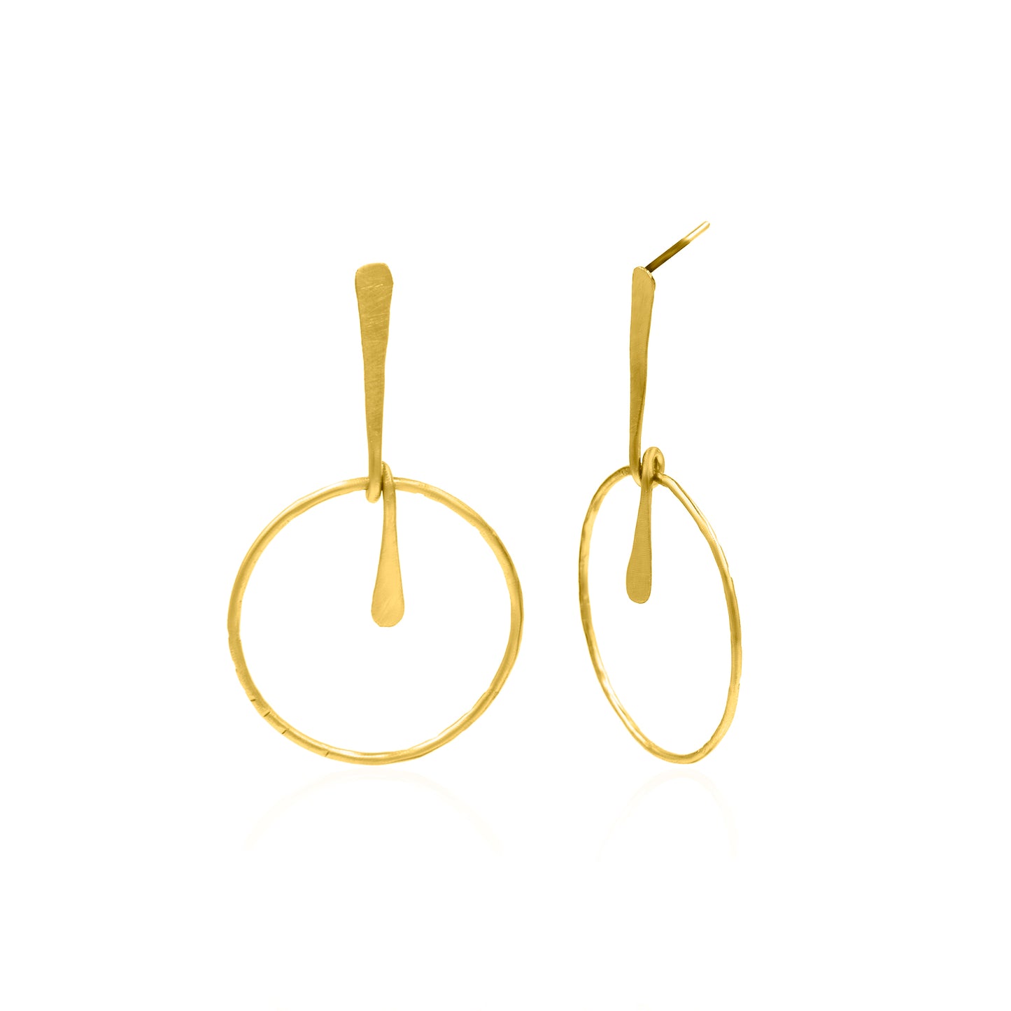 Pendulum In The Clock Stud Earrings