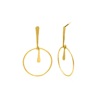 Pendulum In The Clock Stud Earrings