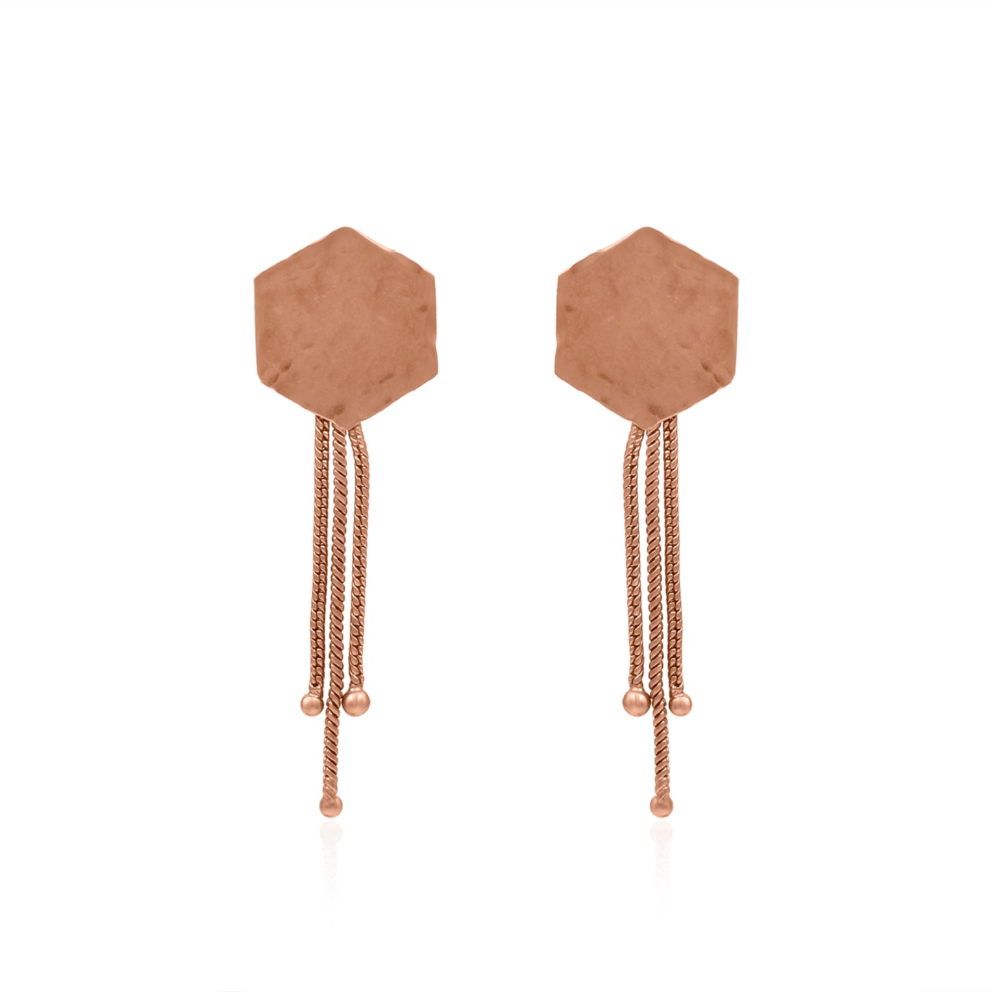 Hexagon Fall Stud Earrings