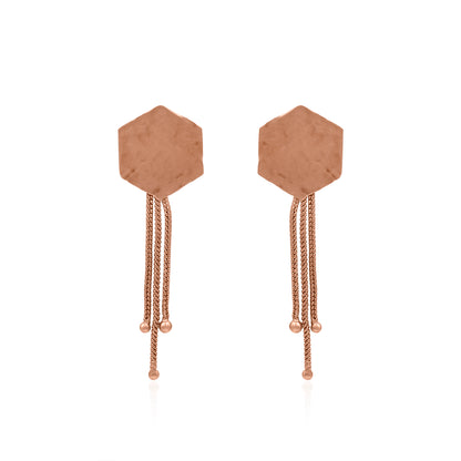 Hexagon Fall Stud Earrings