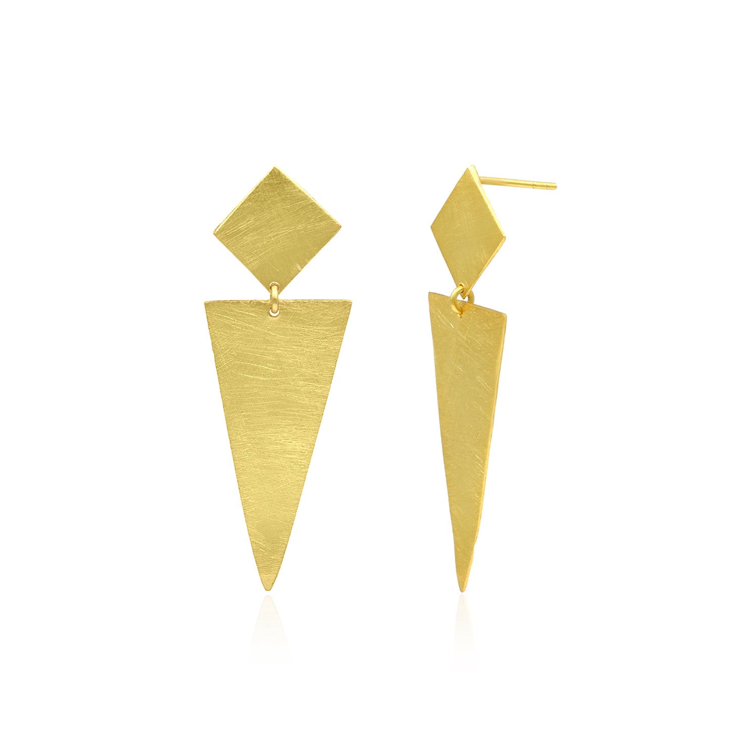 Kite With Triangle Stud Earrings