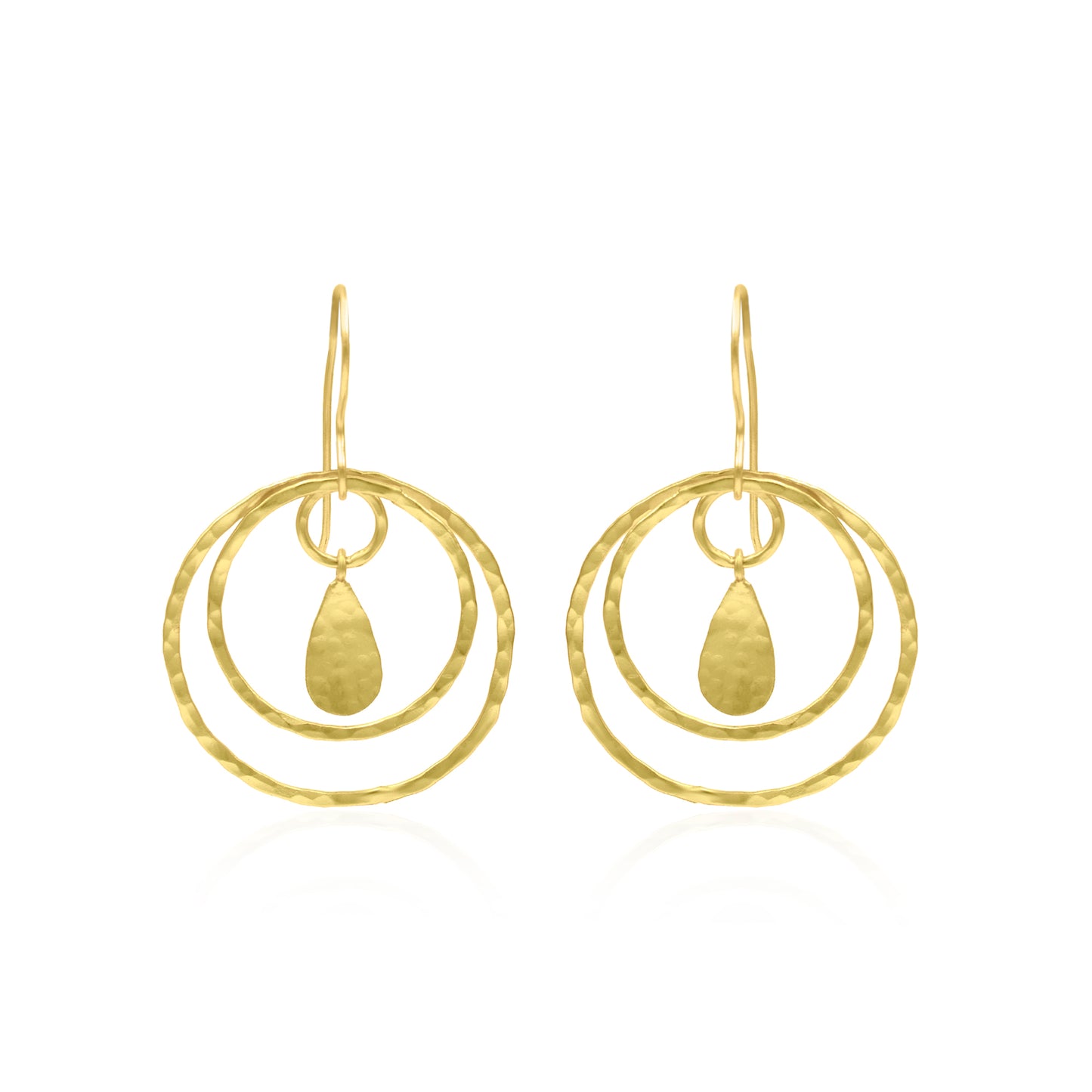 Luminous Drop Circle Hook Earrings