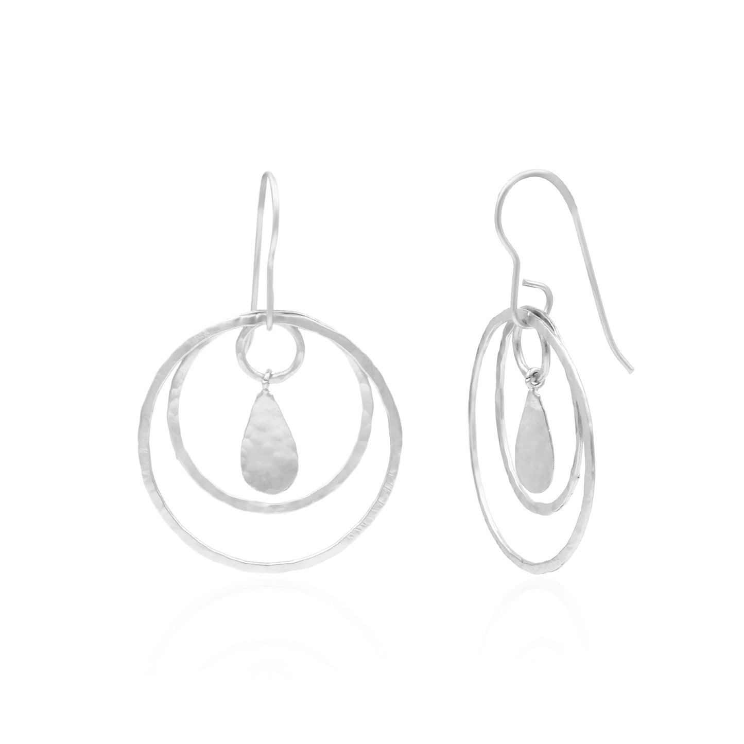 Luminous Drop Circle Hook Earrings