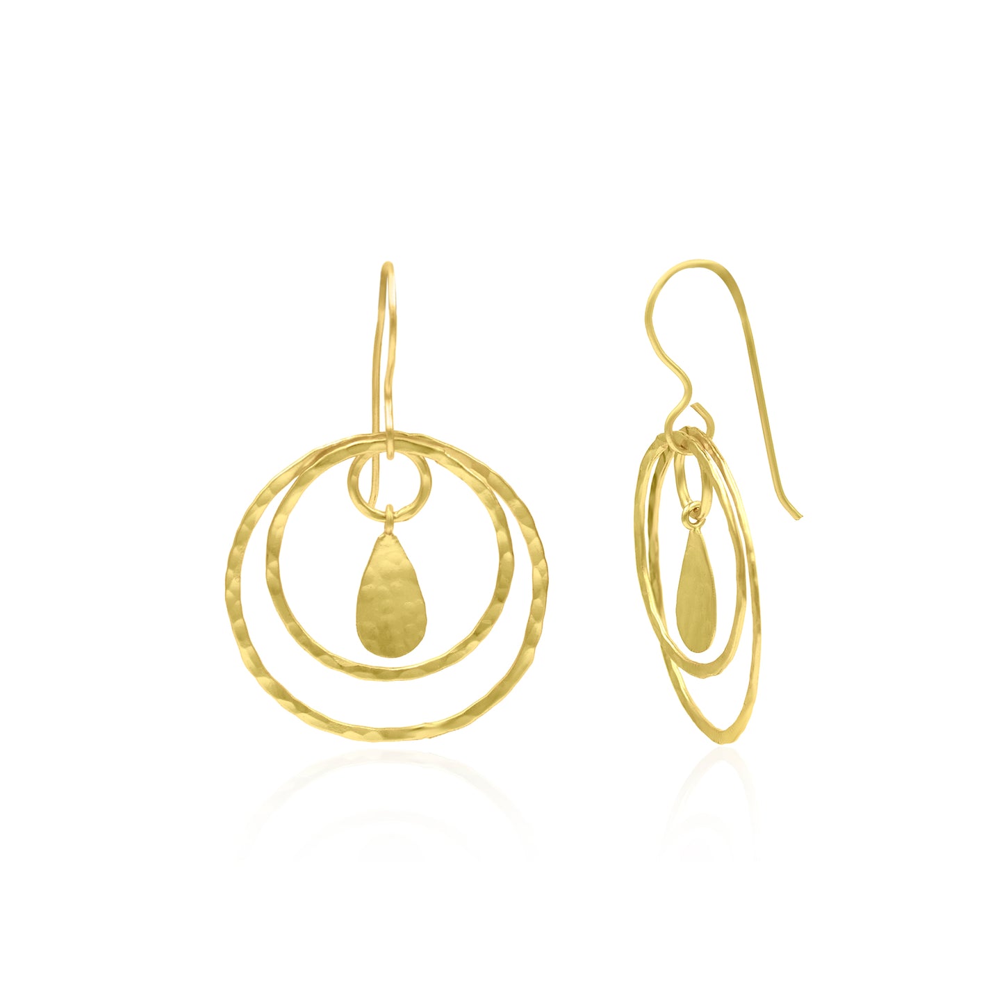 Luminous Drop Circle Hook Earrings