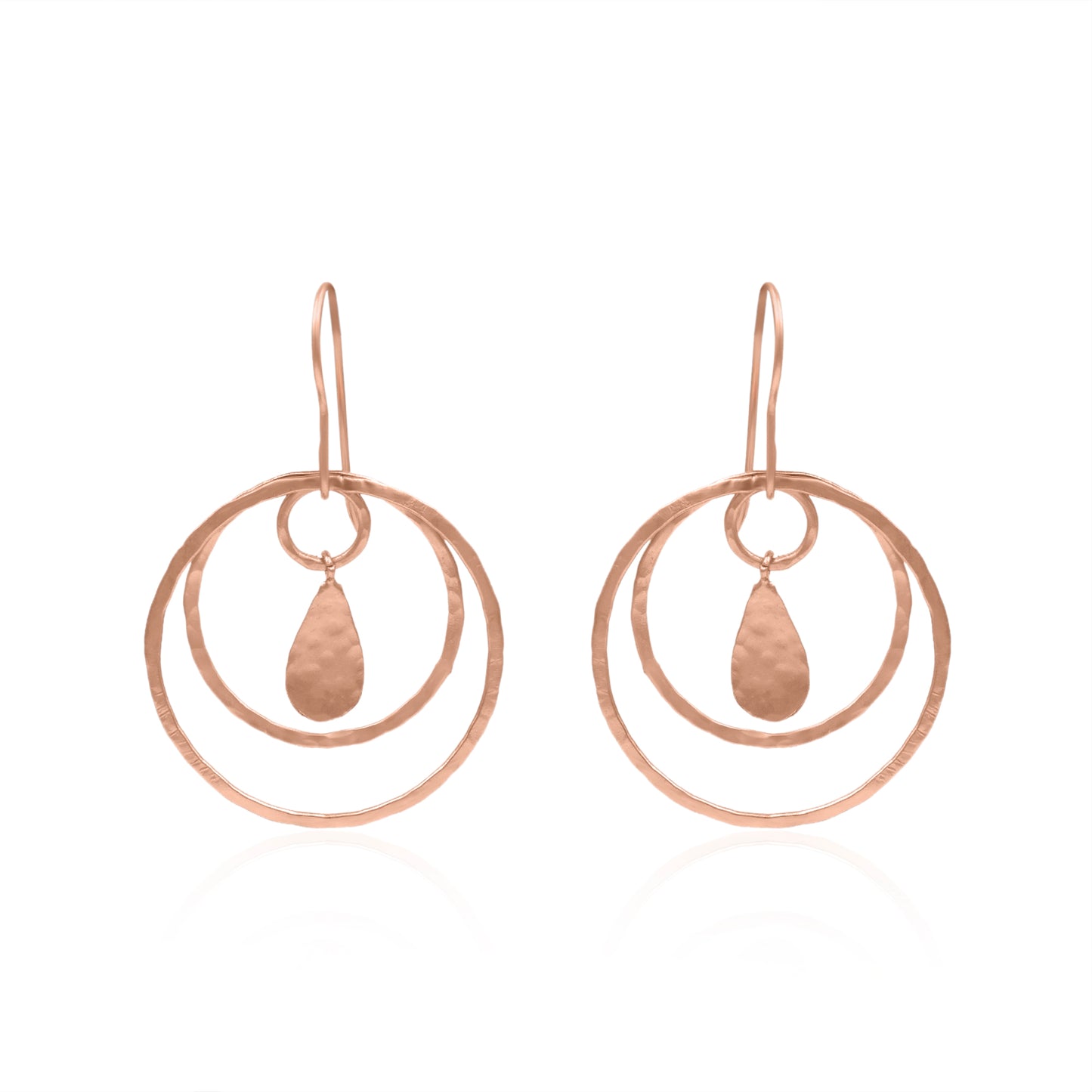 Luminous Drop Circle Hook Earrings