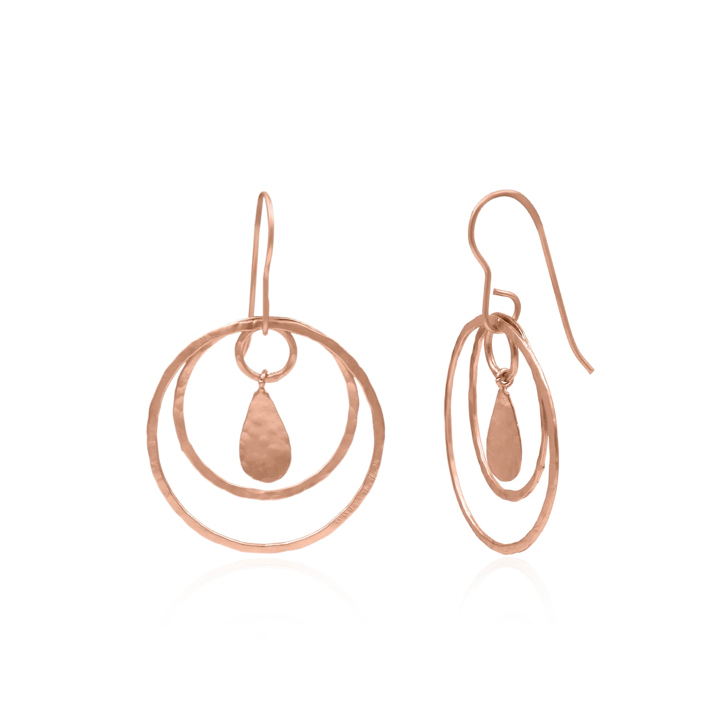 Luminous Drop Circle Hook Earrings