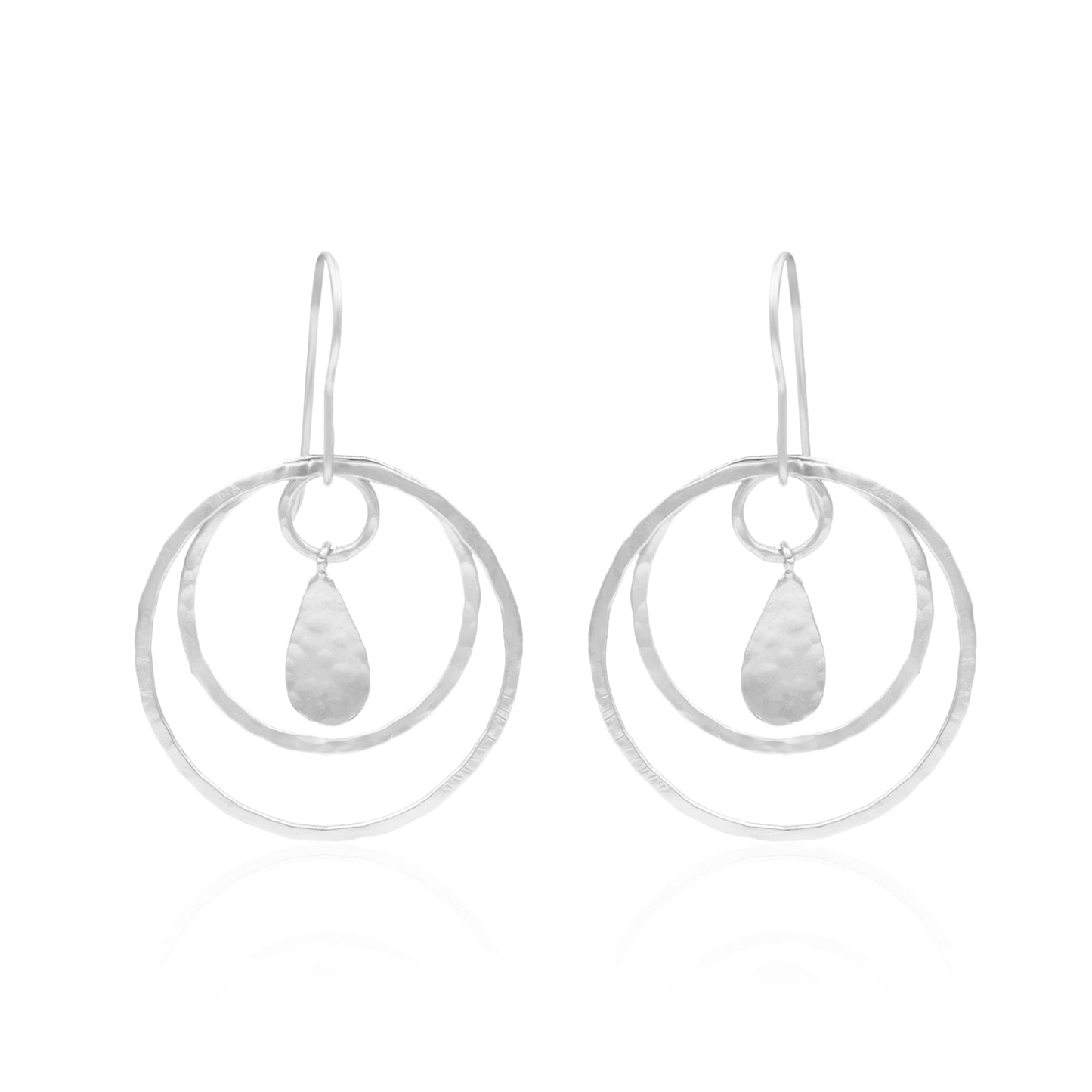 Luminous Drop Circle Hook Earrings