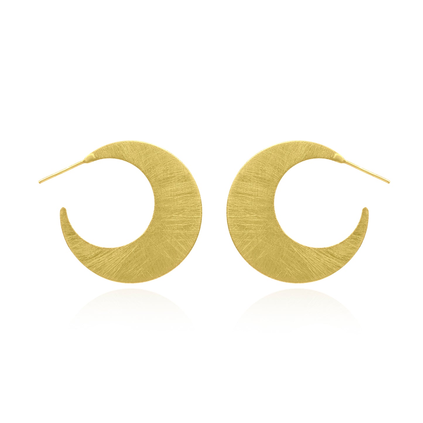 Crescent Moon Hoop Earrings