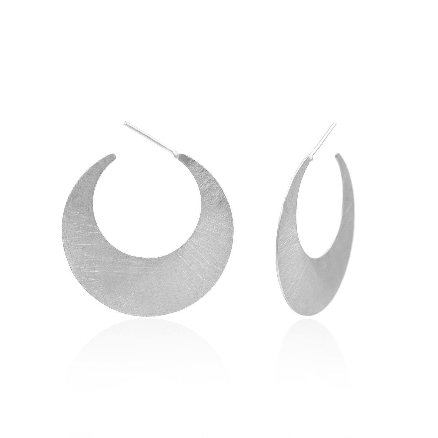 Crescent Moon Hoop Earrings