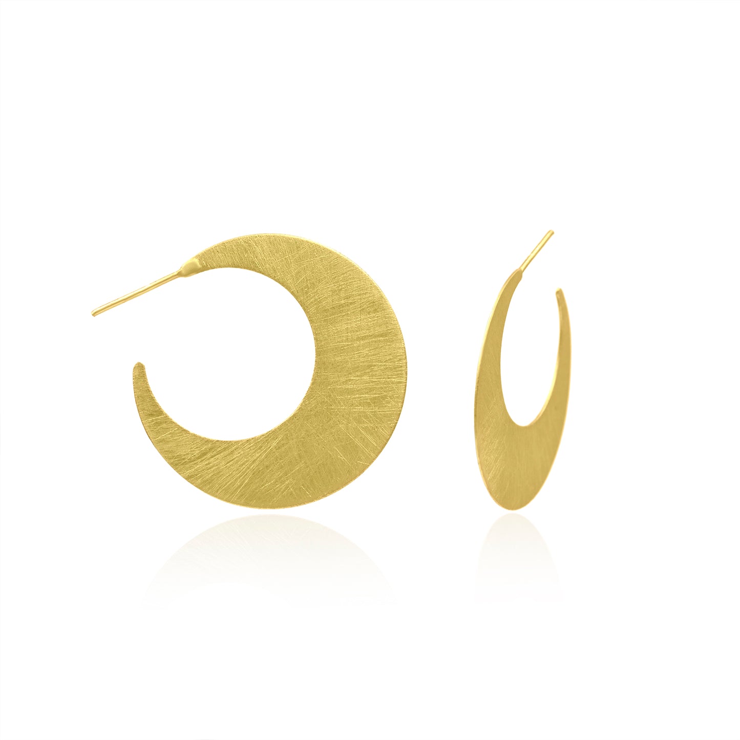 Crescent Moon Hoop Earrings