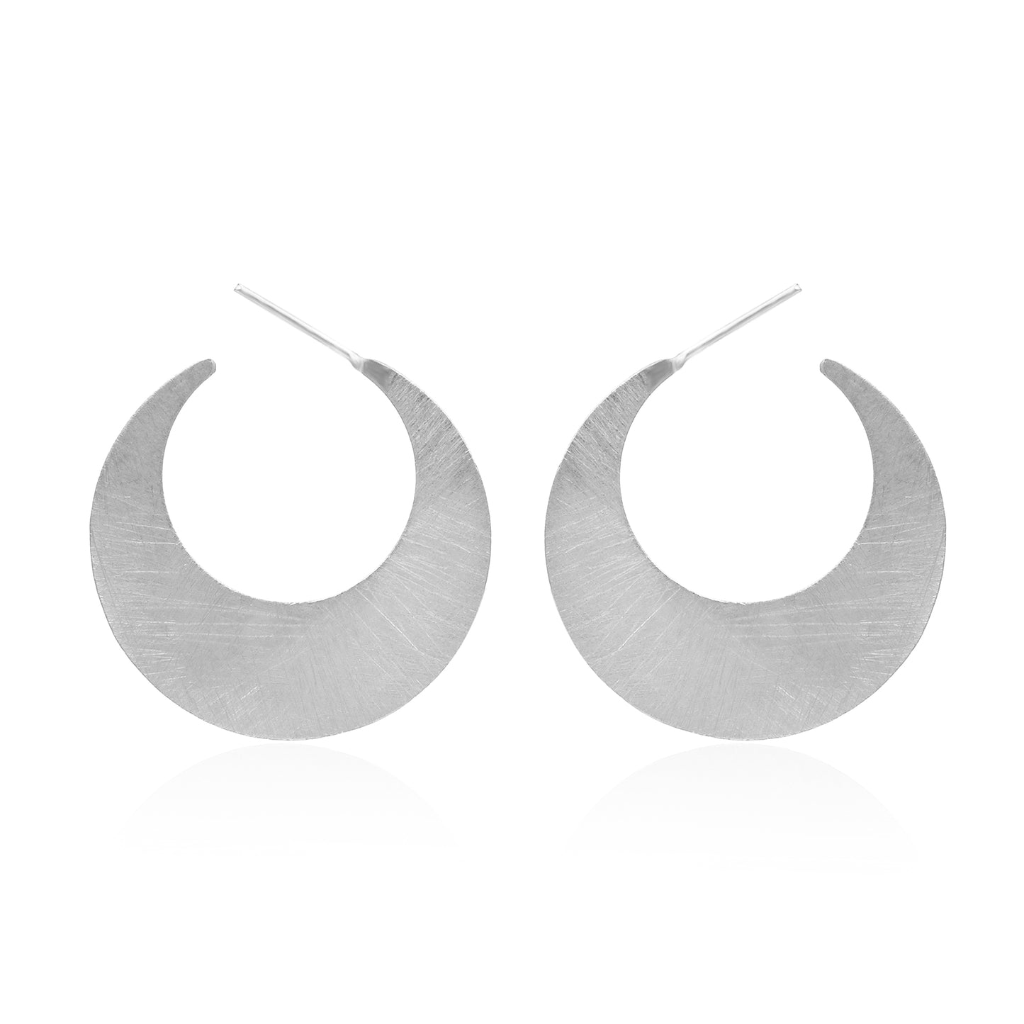 Crescent Moon Hoop Earrings