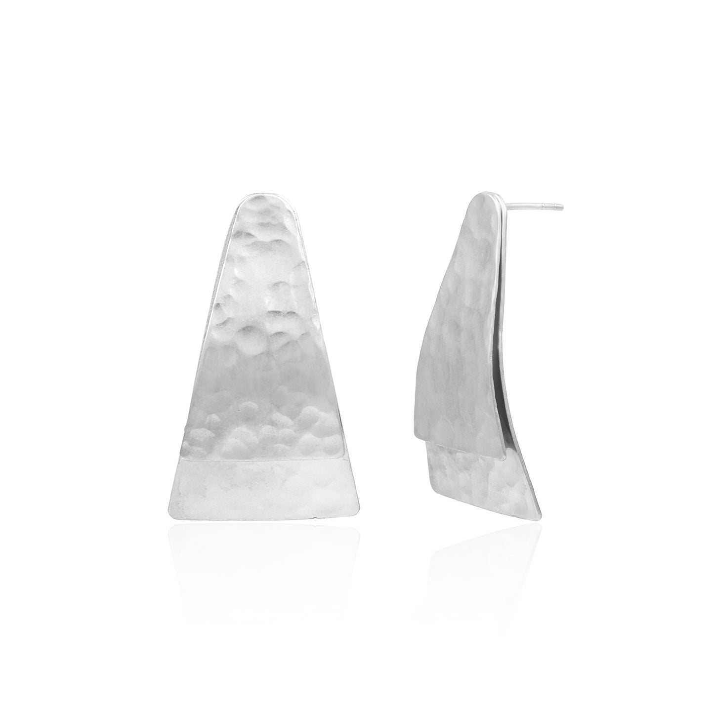 Overlapping Triangles Stud Earrings