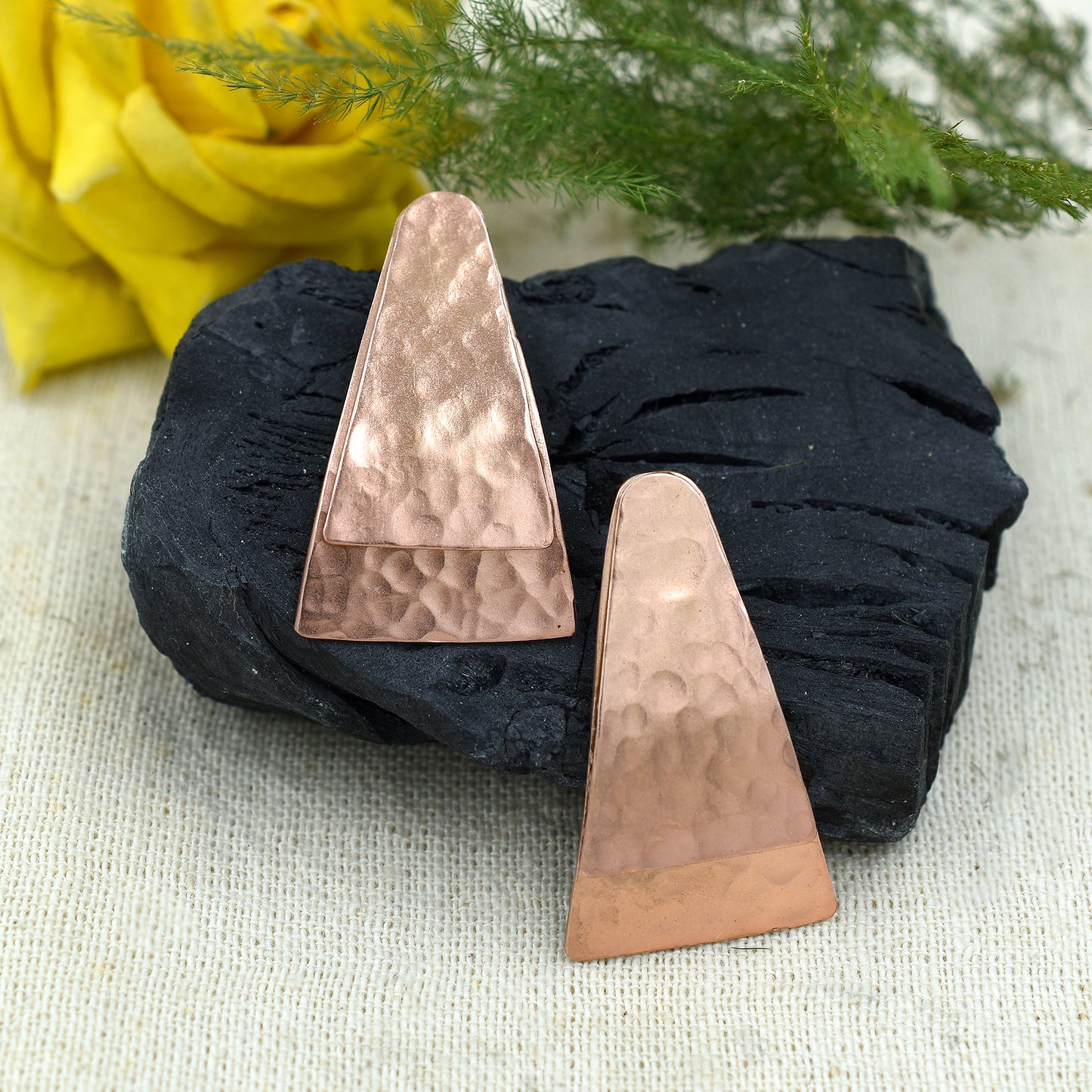 Overlapping Triangles Stud Earrings