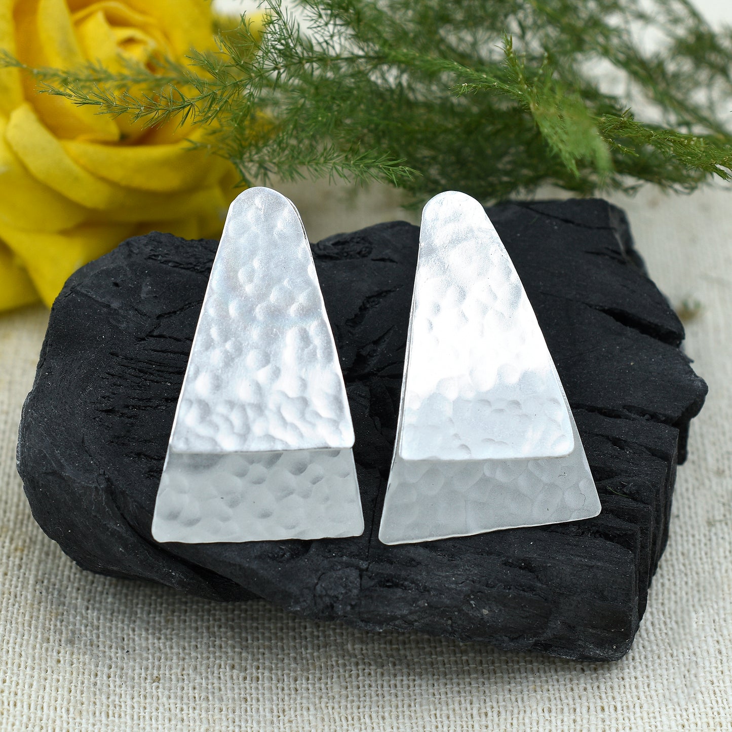 Overlapping Triangles Stud Earrings