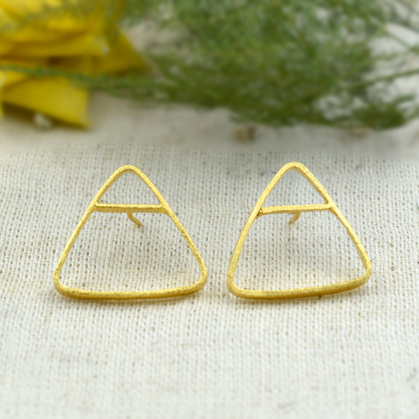 Dainty Tiny Triangle Stud Earrings