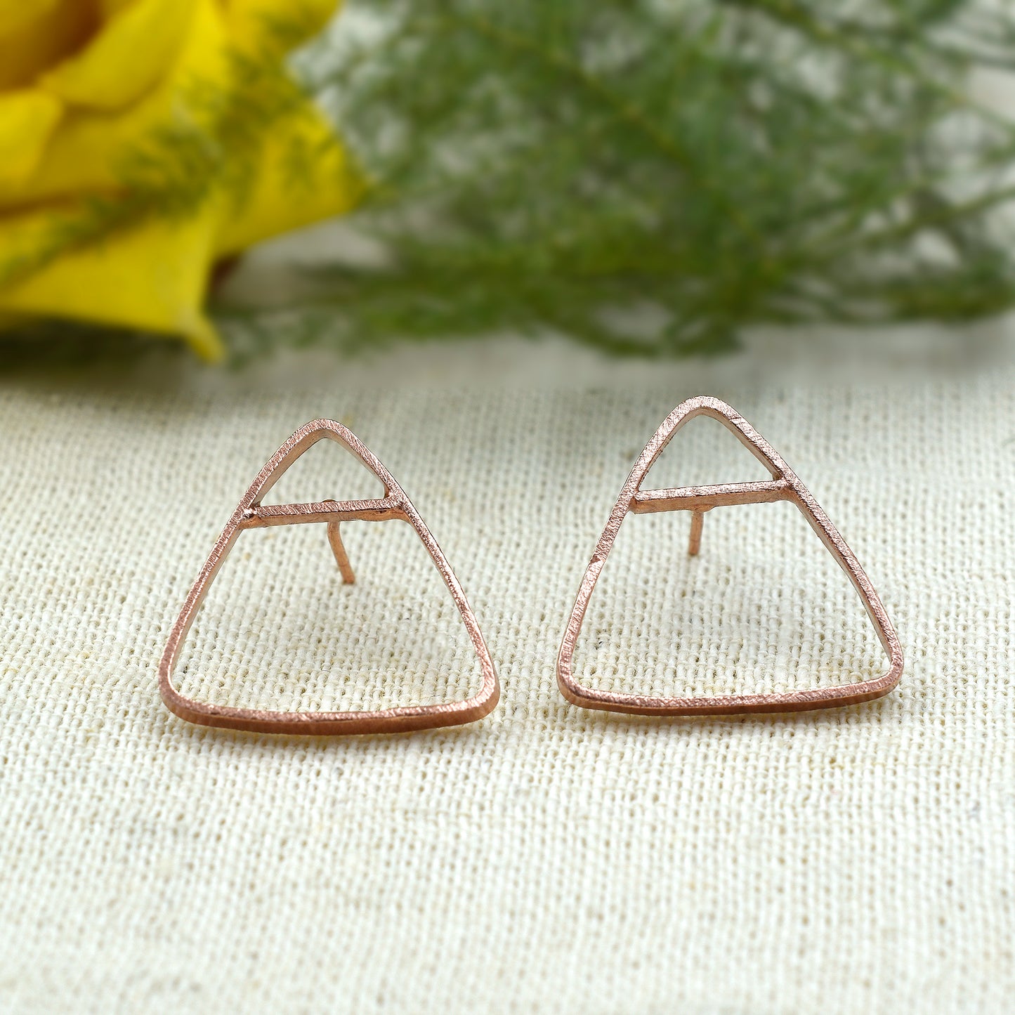 Dainty Tiny Triangle Stud Earrings