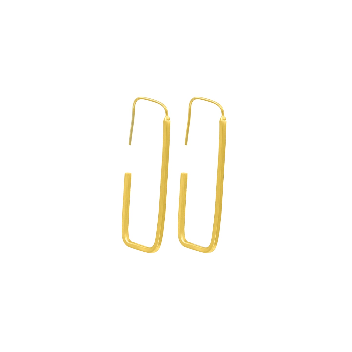 Open Rectangle Hoop Earrings