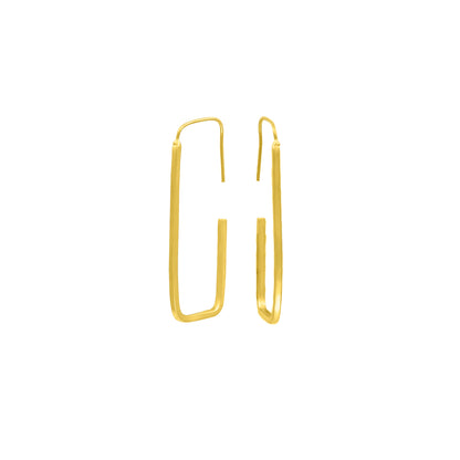 Open Rectangle Hoop Earrings