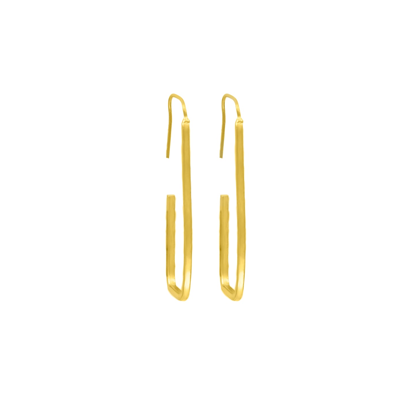 Open Rectangle Hoop Earrings