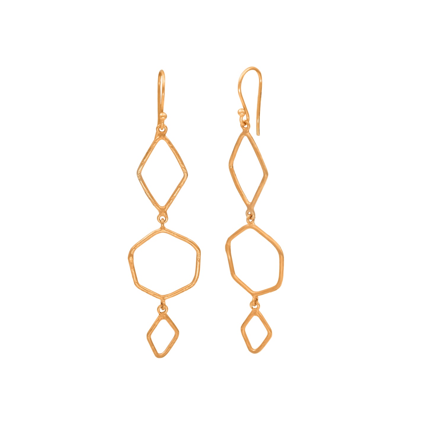 String Of Polygons Hook Earrings