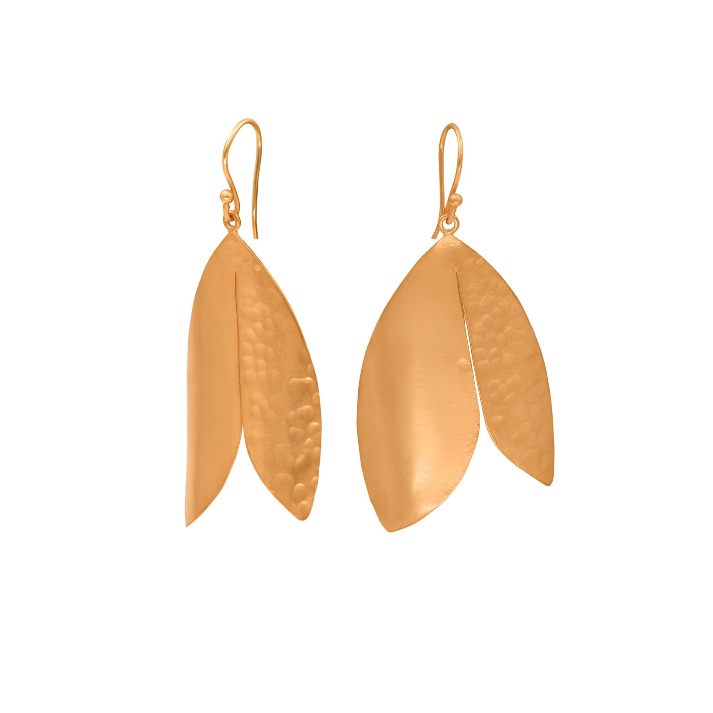 Twins Leaf Hook Earrings