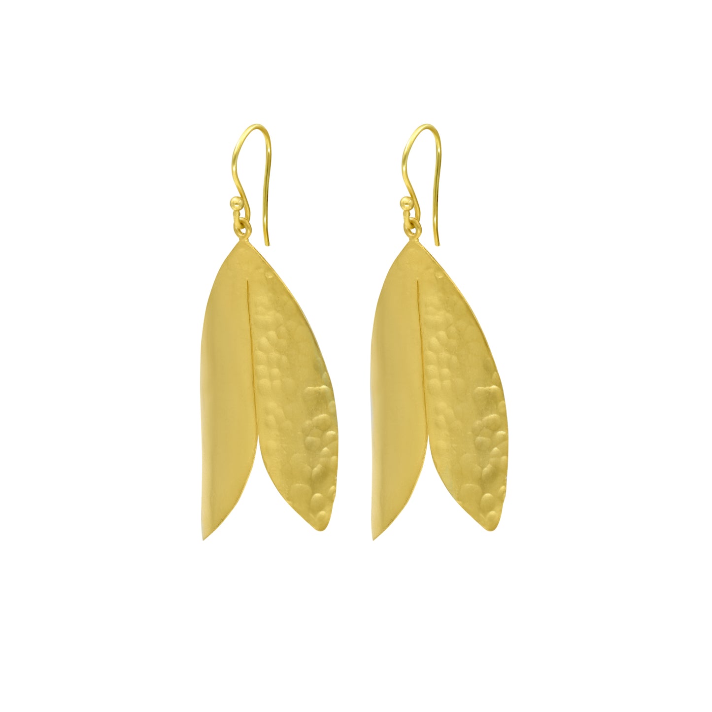 Twins Leaf Hook Earrings