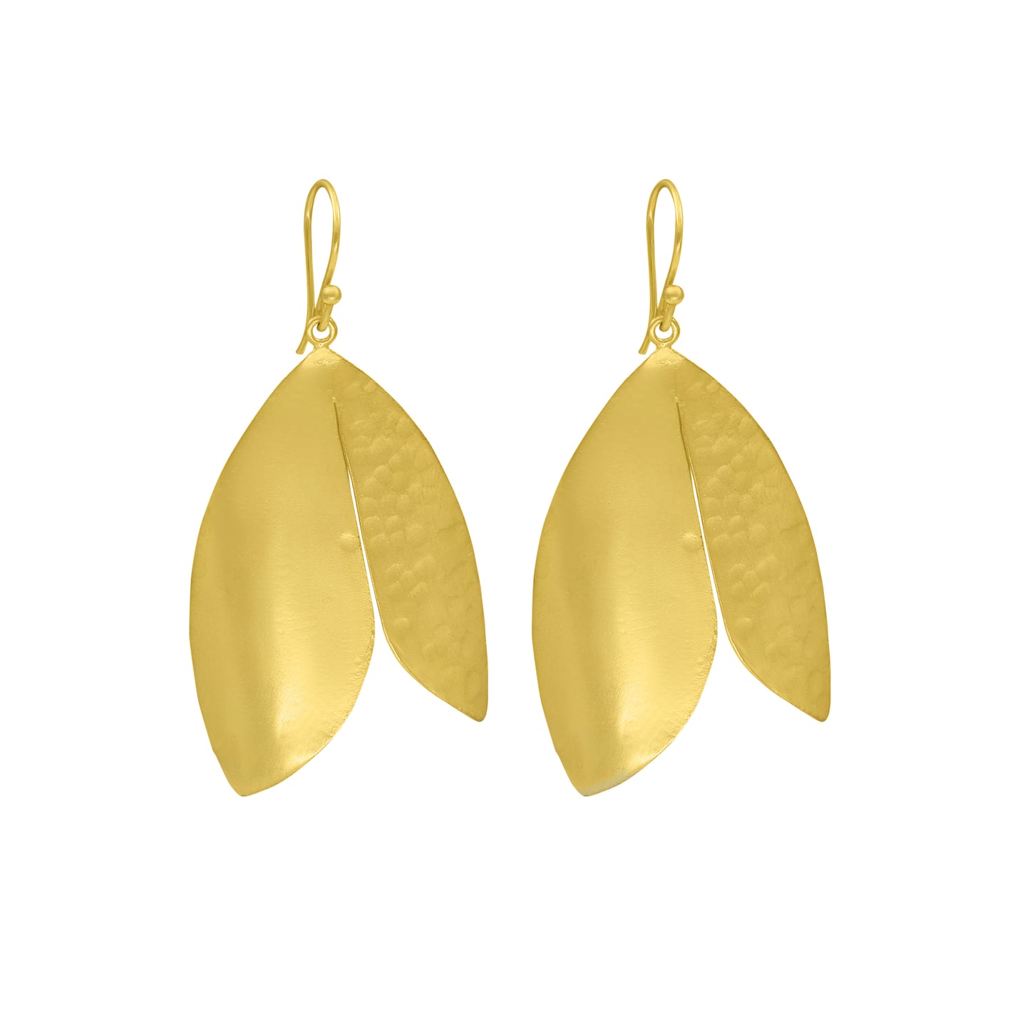 Twins Leaf Hook Earrings