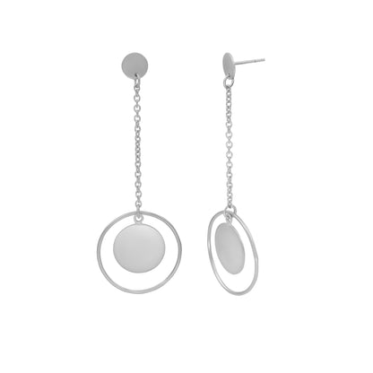Delicate Connection Of Circle Stud Earrings
