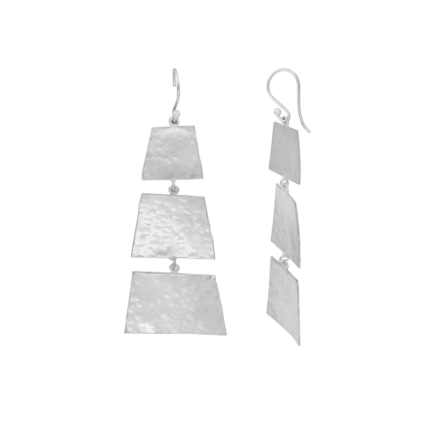 Rectangular Pyramid Hook Earrings