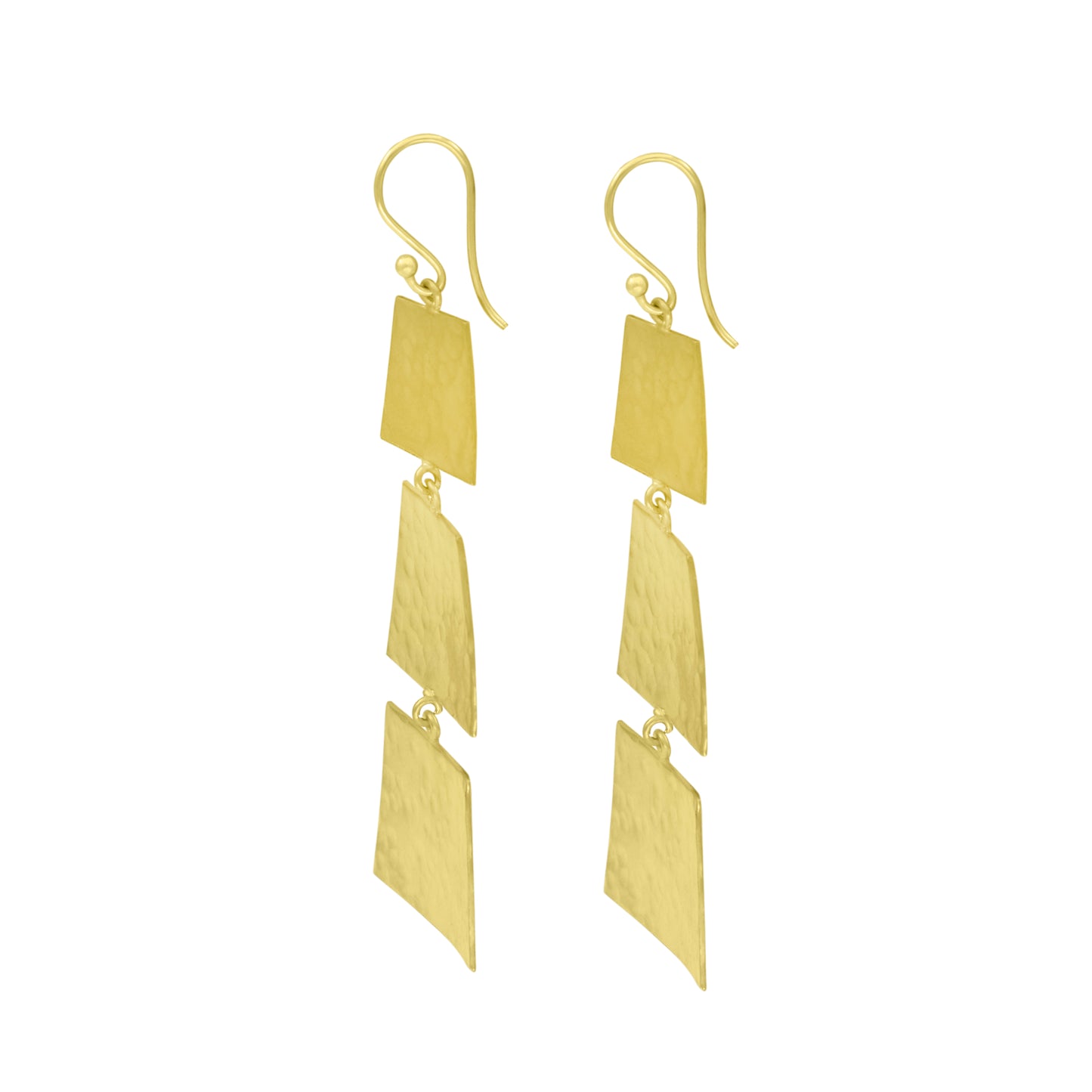 Rectangular Pyramid Hook Earrings